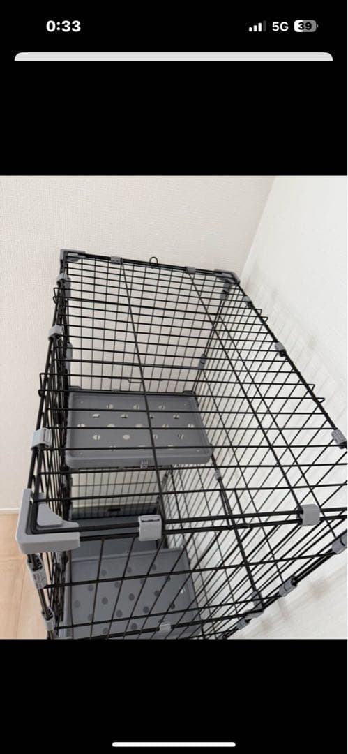 3段　キャットケージ ブラック