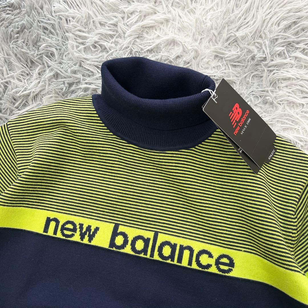 新品　ニューバランスゴルフ　ニット　セーター　タートルネック　春　ネイビー　6