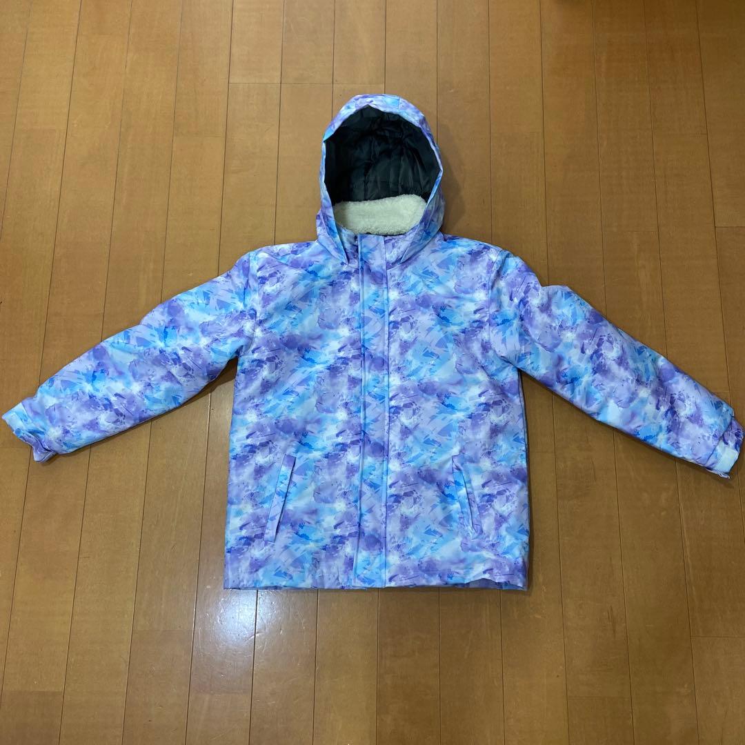 Girls160cmスキーウェア上下　パープル×ネイビー