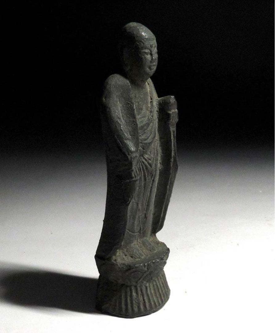 青銅製 地蔵菩薩立像 子供守り神 念持仏 金銅仏 仏像 仏教美術 骨董 古美術