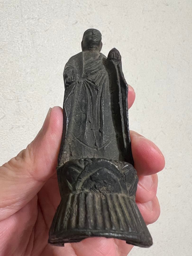 青銅製 地蔵菩薩立像 子供守り神 念持仏 金銅仏 仏像 仏教美術 骨董 古美術
