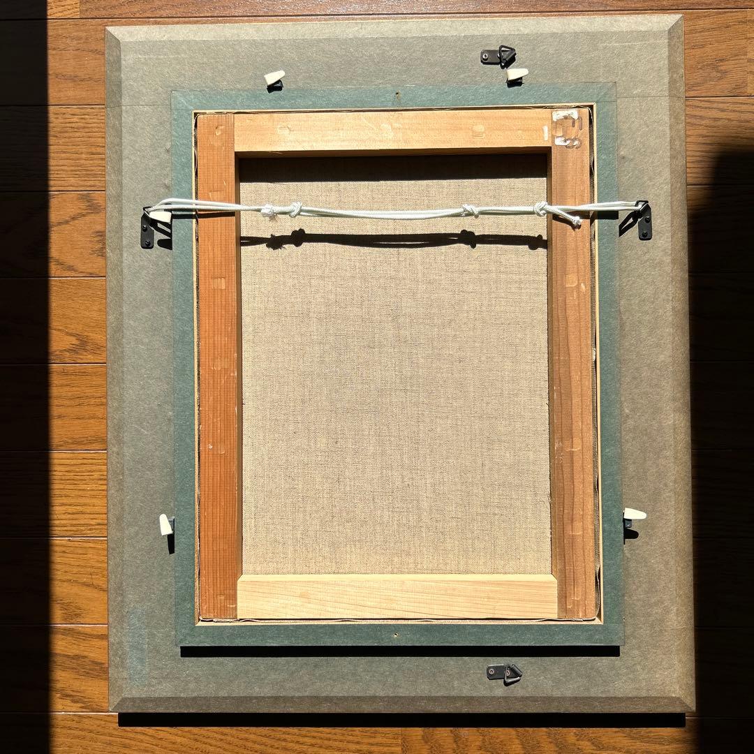 絵画　油彩画　少女　進徹　「黄色いブラウス」