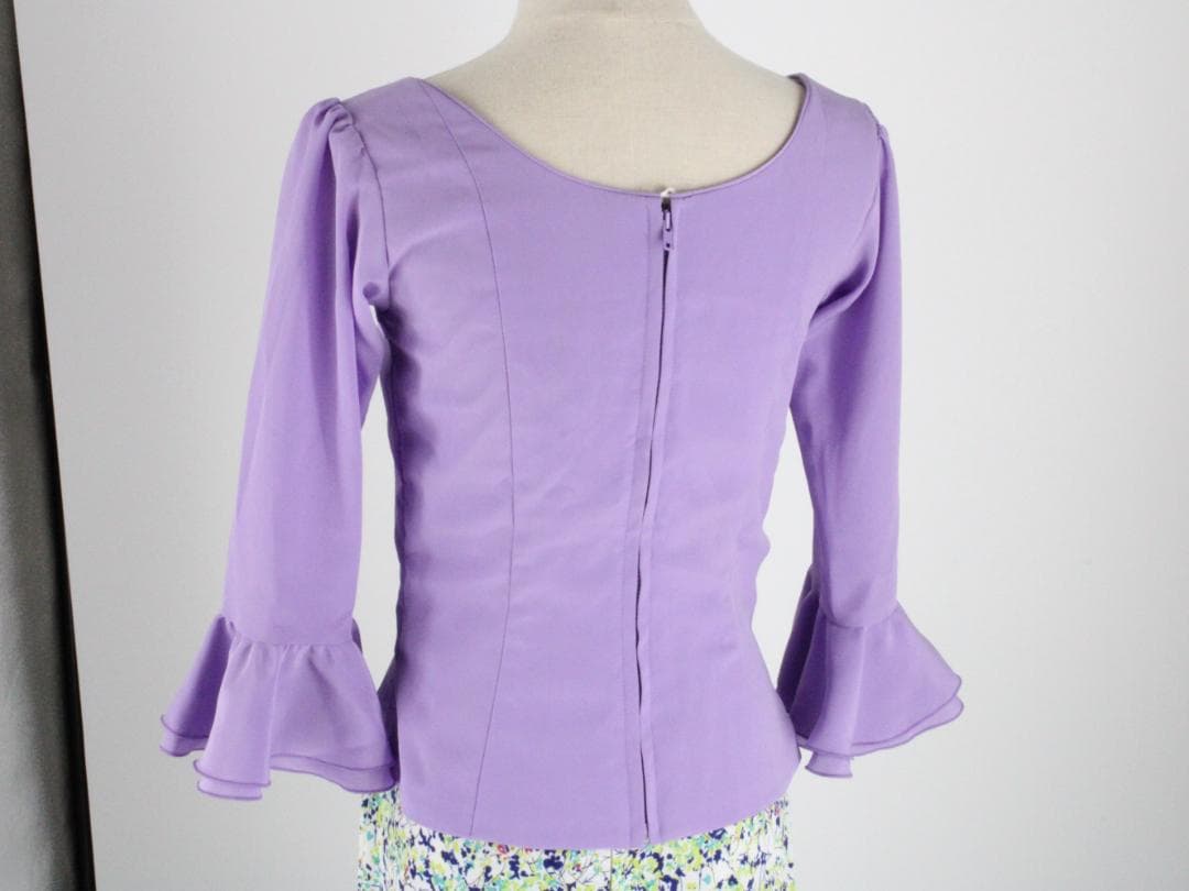 【美品 フラメンコ衣装 ツーピース】マルチカラー柄×レース地 HERMOSA