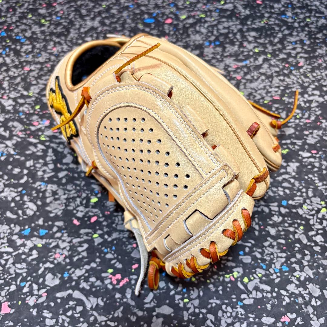 RYUリュウ 軟式硬式兼用 グローブ クリーム 内野用 内野手用 ゴールドヘリ革