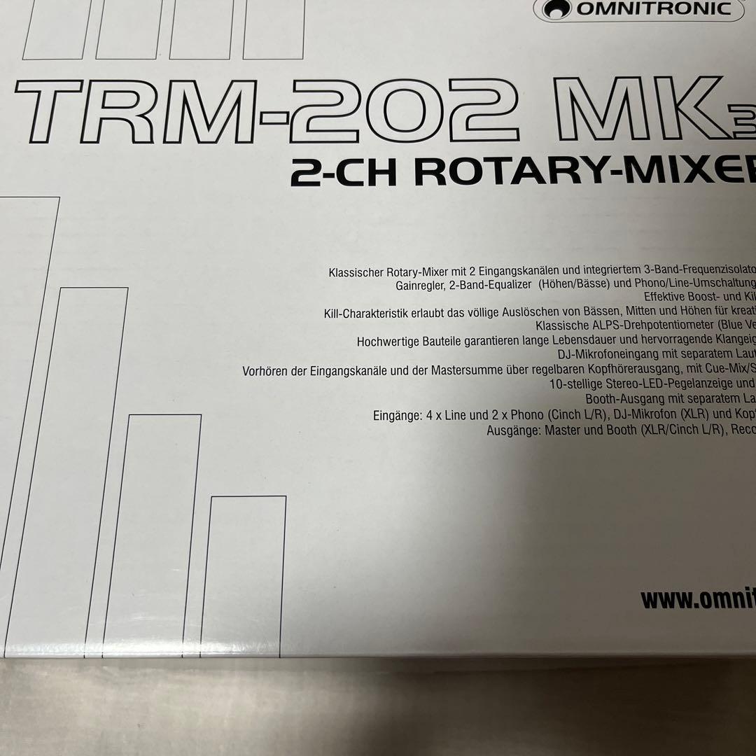 未使用品 Omnitronic TRM-202 MK3 2chロータリーミキサー
