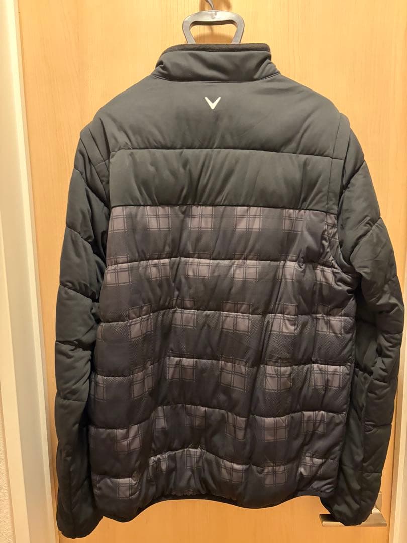 キャロウェイチェックプリントスターストレッチ2WAY中綿ブルゾン 3L