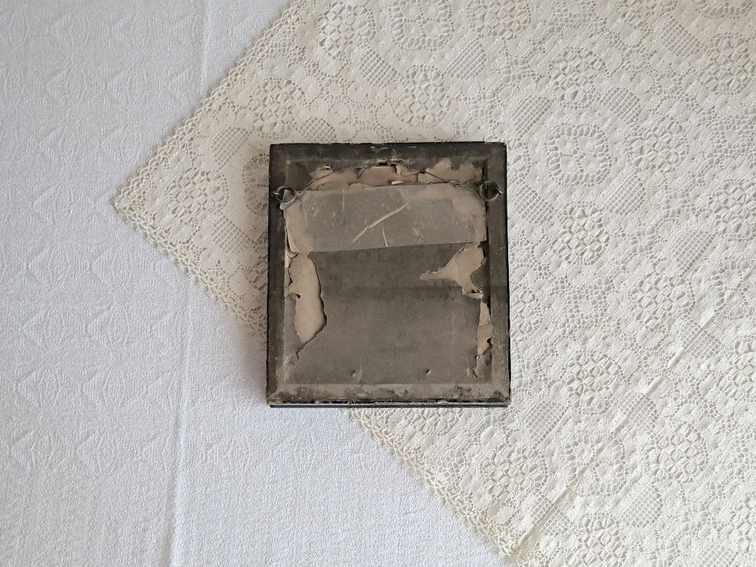 * antique picture ❀* 女の子とワンちゃんのいる 版画プリント