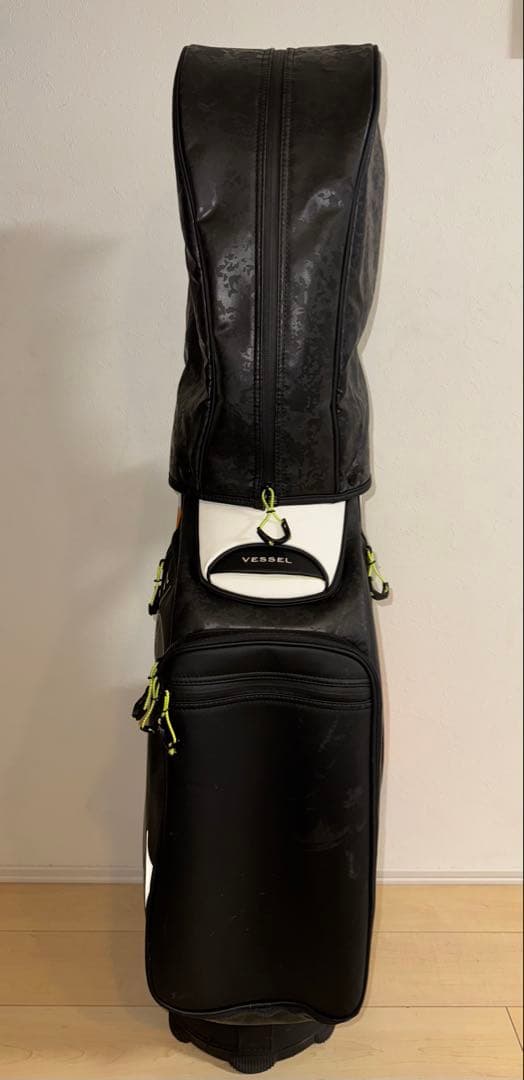 Vessel キャディバッグ プライムスタッフ　白/黒/オレンジ