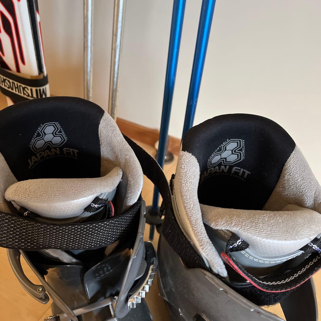 スキー板　スキー靴　ストック　6点セット