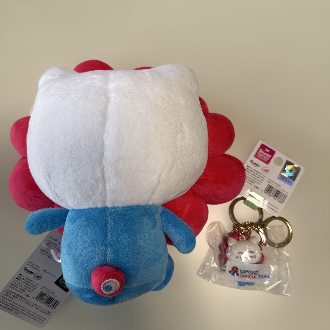 ミャクミャク ハローキティ ぬいぐるみ ＆キティ キーホルダー セット