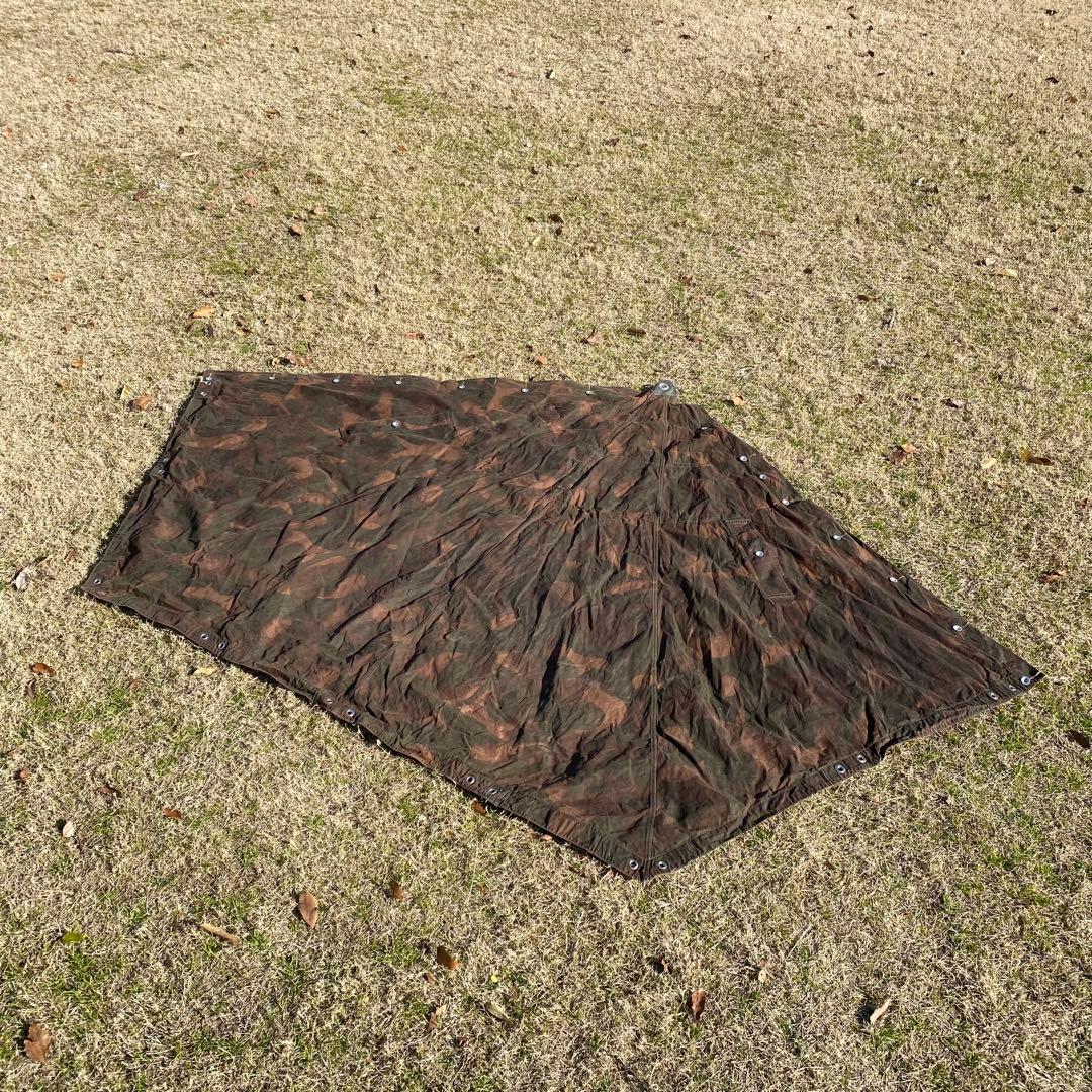 ハンガリー軍幕①　ポンチョ　２枚　ポール・ペグセット　 ワンポールテント