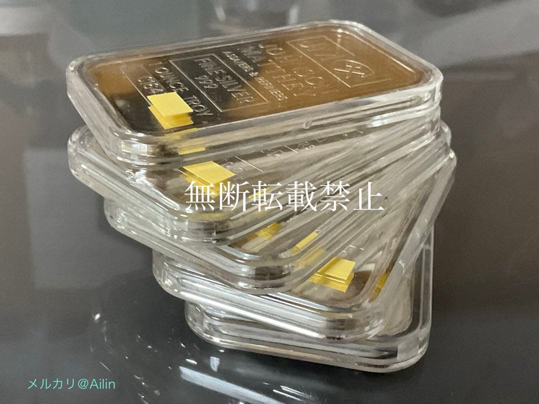 【保証書付/極美品】ジョンソン・マッセイ 純銀 1オンスバー 5枚セット JM