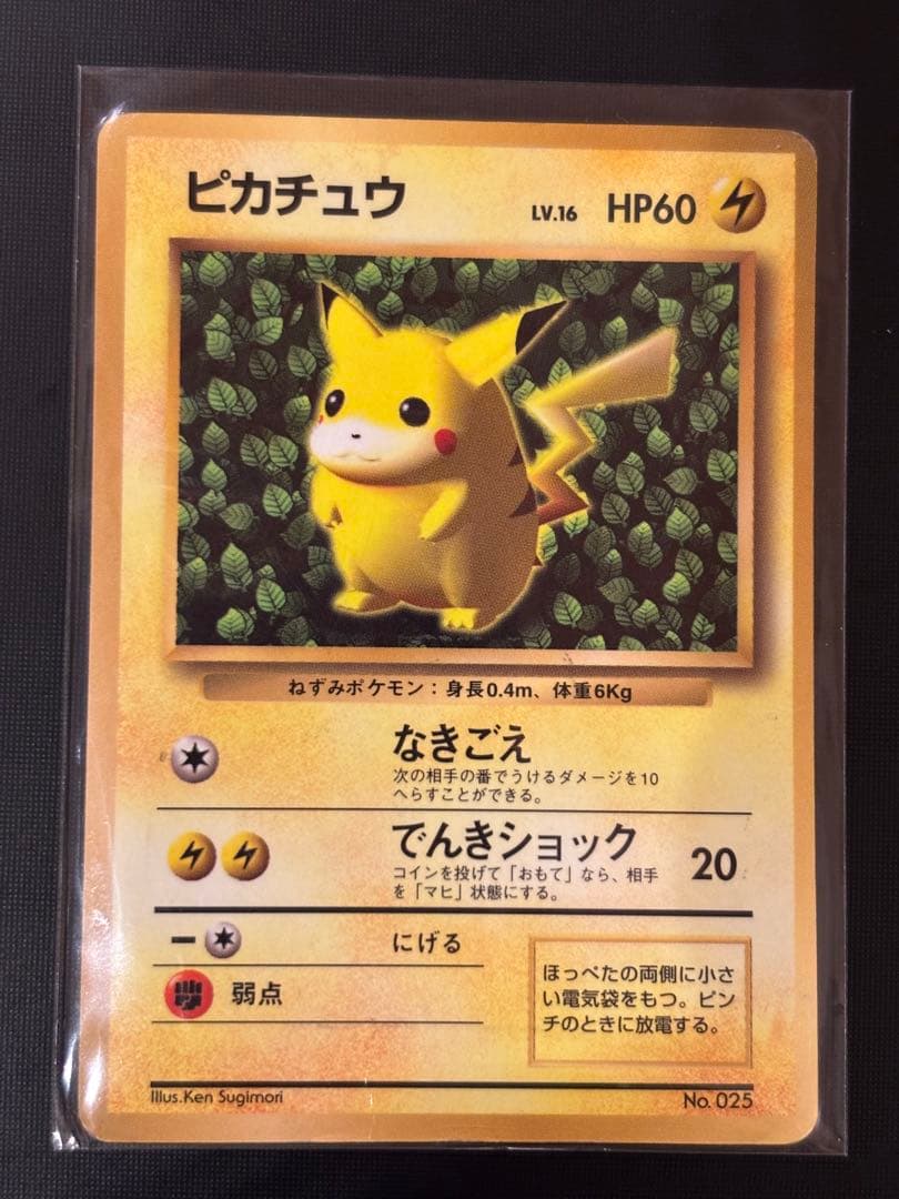 旧裏　ピカチュウ 光沢あり コロコロ ken sugimori誤表記　エラー