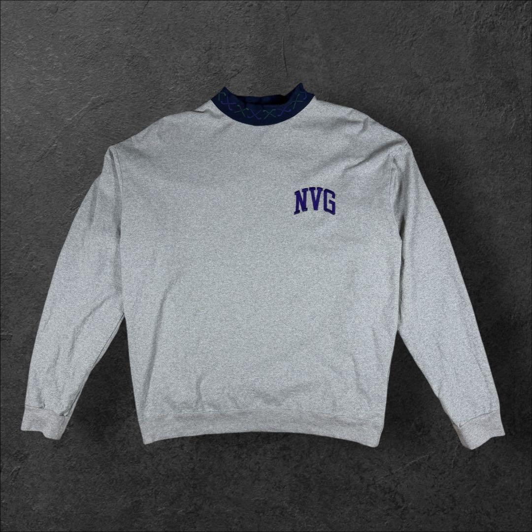 NEW VINTAGE GOLF NVG ジャガード モックネック ゴルフ L