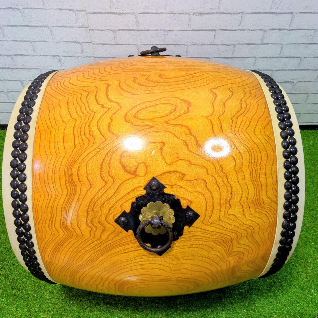 【良品】 和太鼓　長胴太鼓　1尺6寸　高級太鼓