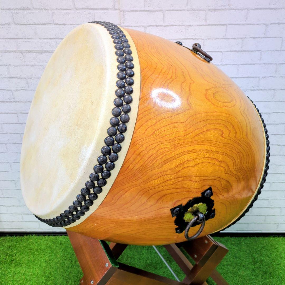 【良品】 和太鼓　長胴太鼓　1尺6寸　高級太鼓
