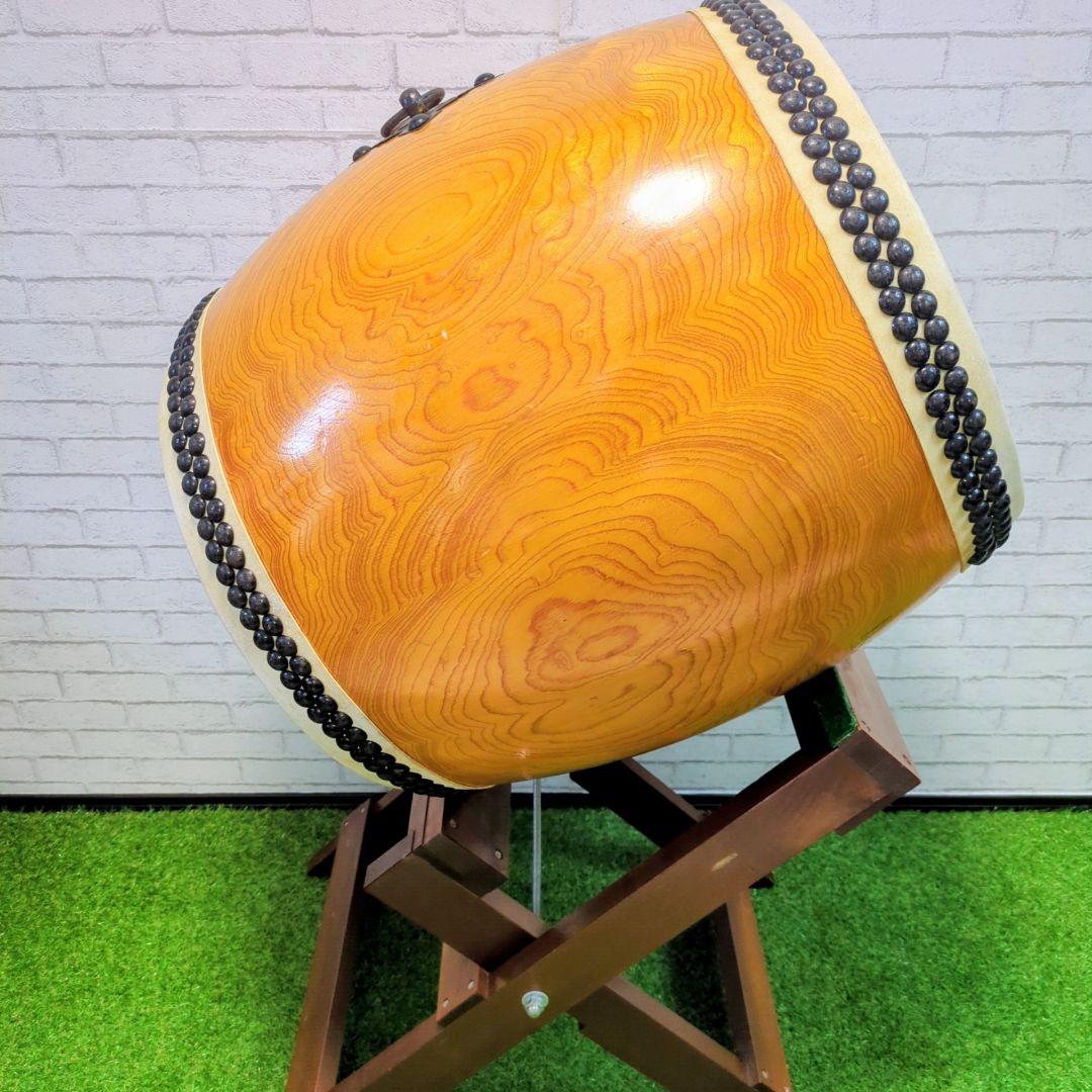 【良品】 和太鼓　長胴太鼓　1尺6寸　高級太鼓