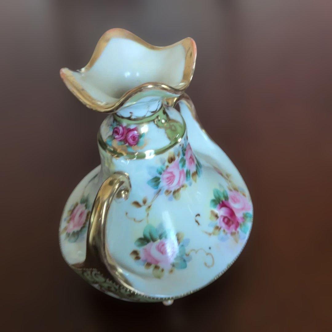 オールドノリタケ（ニッポン印）両手付薔薇花瓶