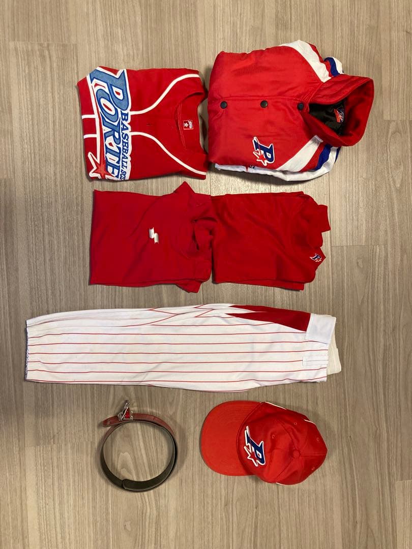 Porte 野球ウェアセット 赤色