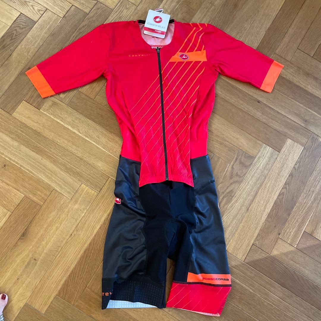 Castelli トライアスロンウェア メンズXLサイズ レッド/ブラック