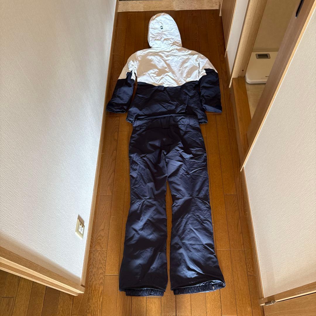 【一度だけ着用】Salomon スキーウェア ホワイト/ネイビー