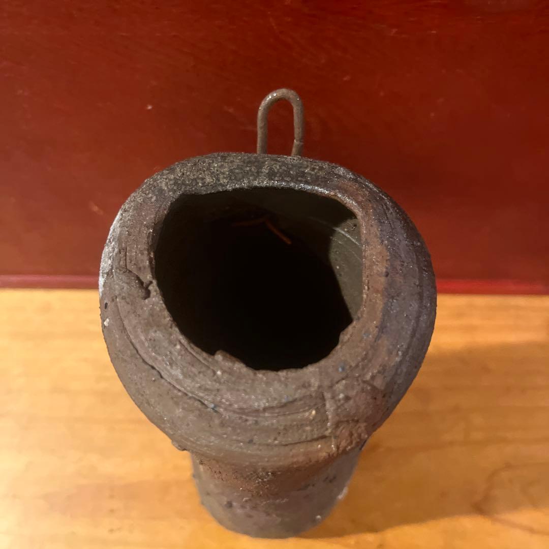 辻村史朗 備前掛け花入れ