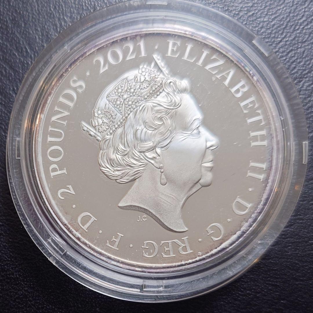 2021年 イギリス銀貨 2ポンド ザ・フー 1オンス銀貨 SV999 純銀