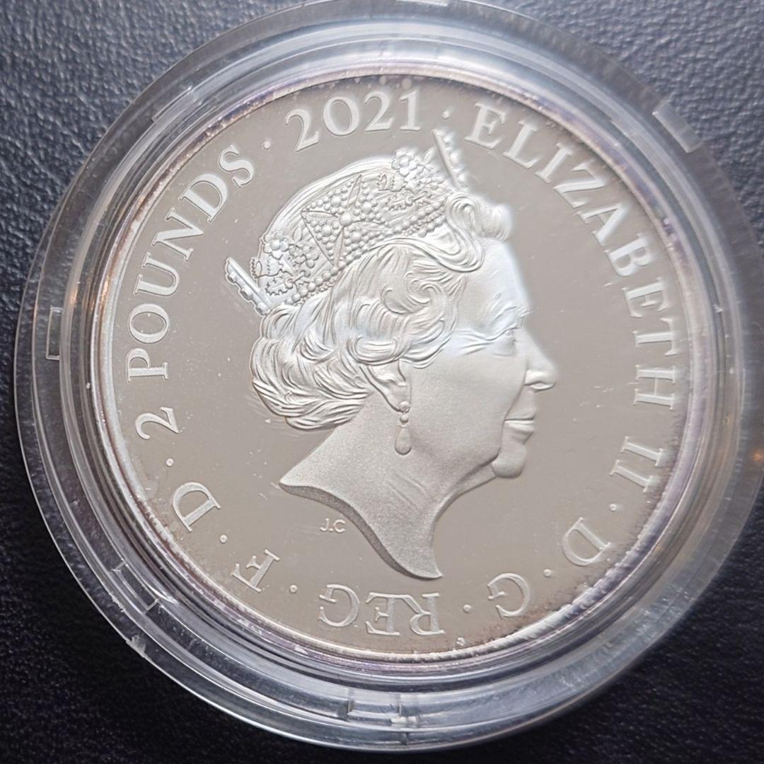 2021年 イギリス銀貨 2ポンド ザ・フー 1オンス銀貨 SV999 純銀