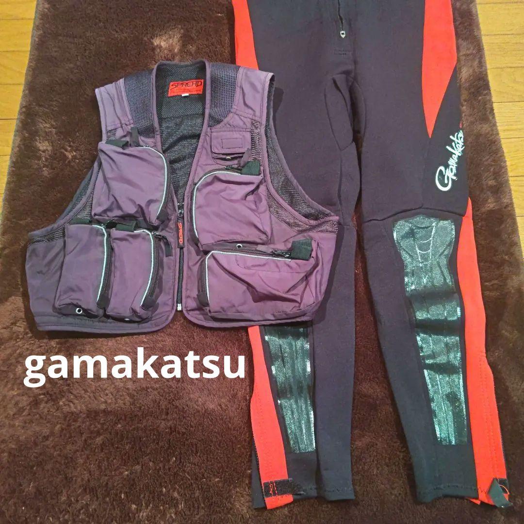 Gamakatsu がま鮎 鮎タイツ0.8㎜厚 【MＬ】鮎ベスト【Ｌ】