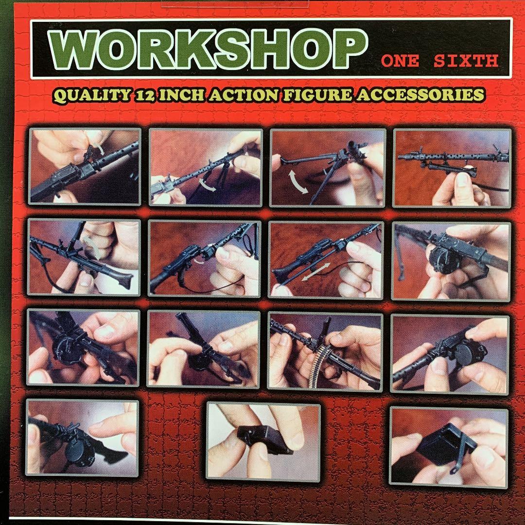 MG34 マシンガンセット 12 インチアクションフィギュアアクセサリー