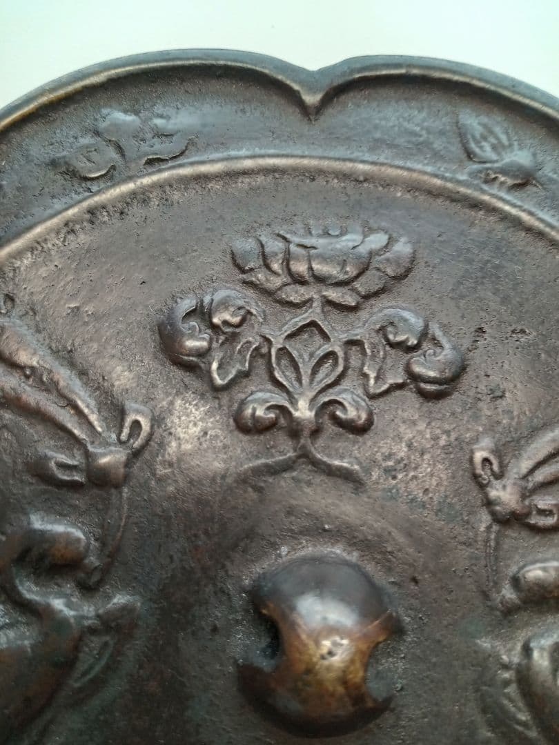 和鏡（古鏡）　双鸞八花鏡　唐時代（奈良時代〜平安時代初期）