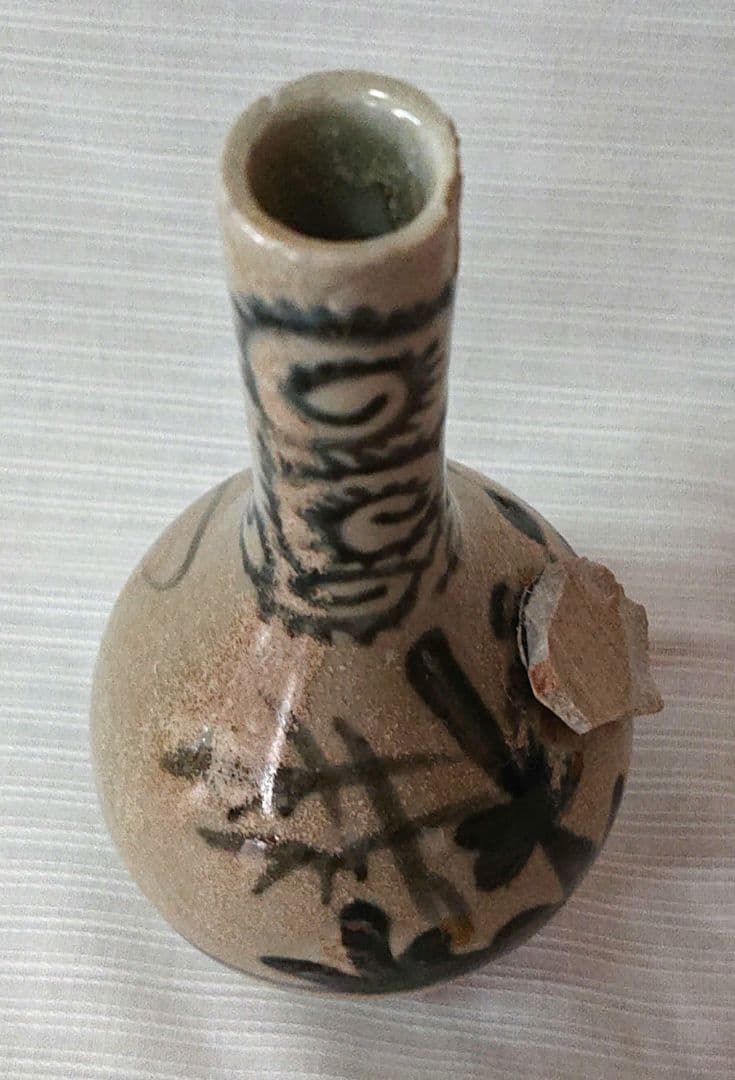 古伊万里染付一輪差し伝統的な手描き花入