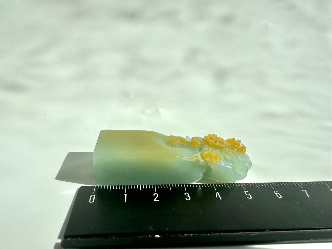 【梅の花】 花　古獣　美品　高級印材　篆刻　印石　雲南　天青石　印石　水凍