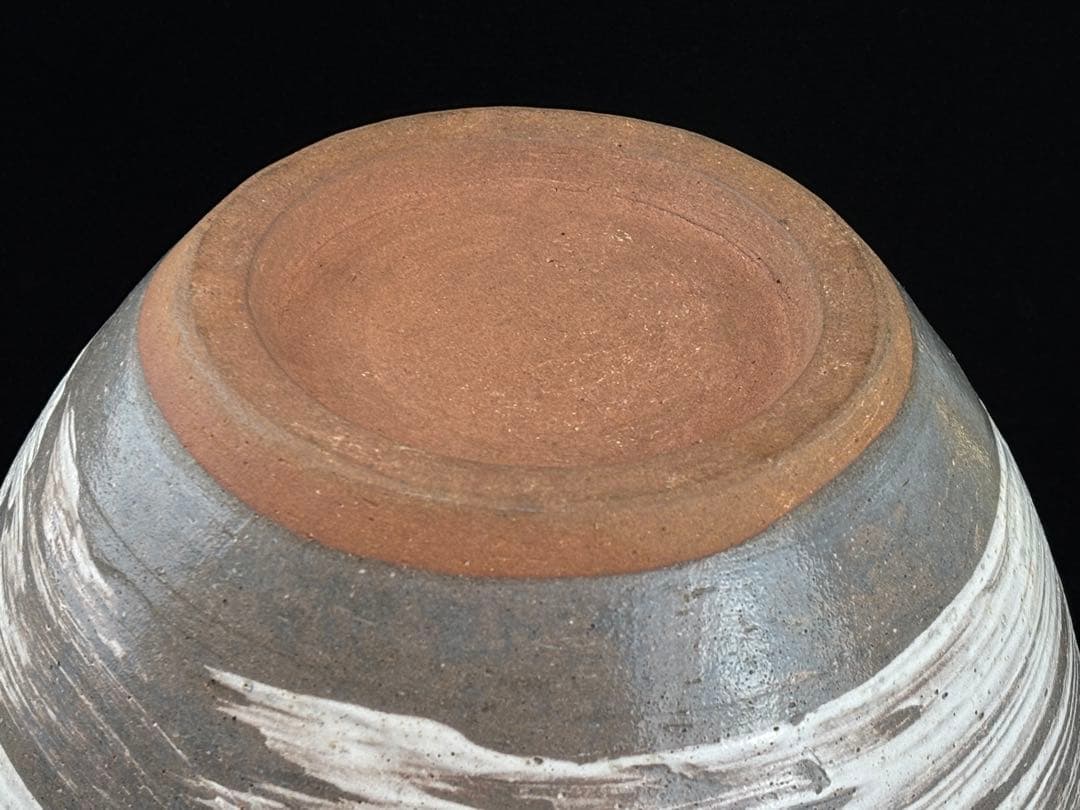 茶道具【宝寿】銘 刷毛目 水屋瓶（大）杉割蓋付 R811102