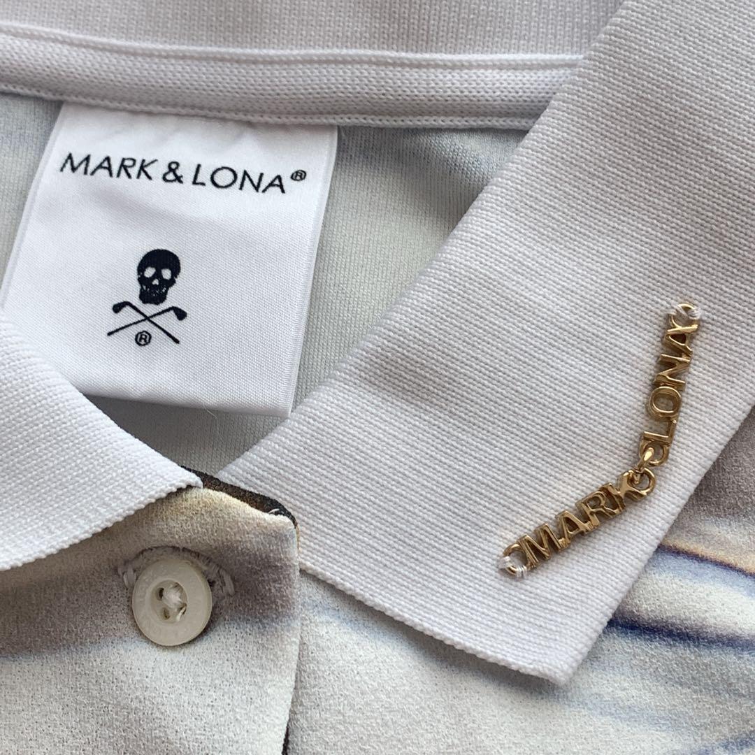 マークアンドロナ ゴルフウェア 総柄 ビジュー スカル2023 スポーツウェア