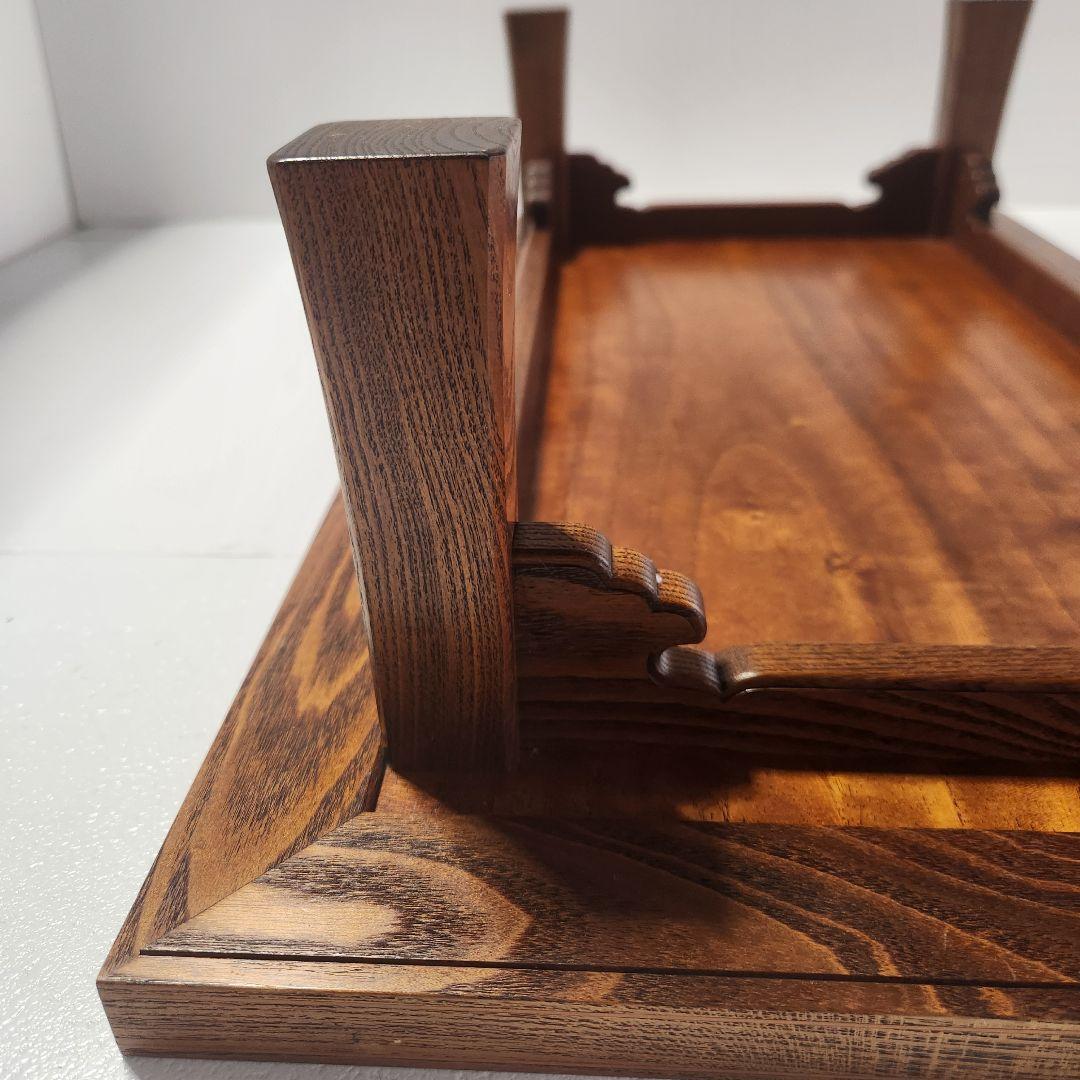 高級工芸品　天然木　花台　盆栽卓　ミニちゃぶ台