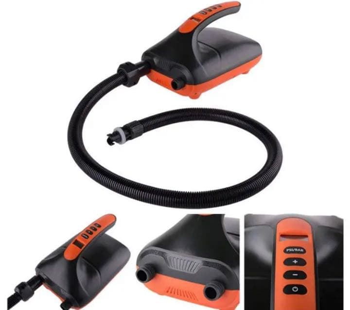 電動エアーポンプ DC12V空気入れ＆空気抜き20psiまで 新品 ライトブルー