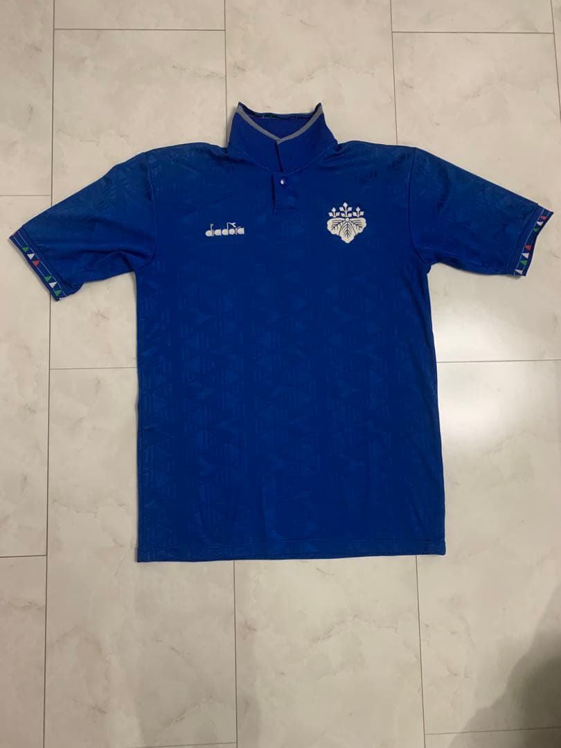 diadora 青 イタリア　94年ワールドカップ　レプリカ　サッカーウェア