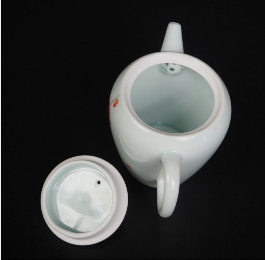 送料無料　中国方園　手描き梅文玉露茶器揃未使用　検/中国古玩骨董明代清代乾隆雍正