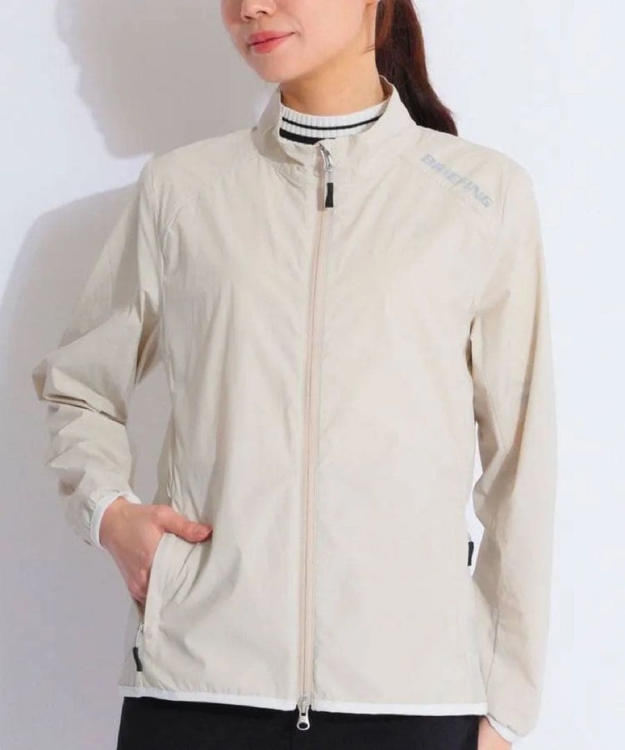 ブリーフィングゴルフ 【撥水ストレッチ】スタンドネックシャカブルゾン　美品
