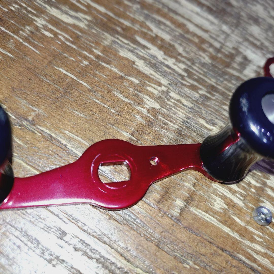 ザウルス ショートパワーハンドル 赤✕黒ノブ リテナー付