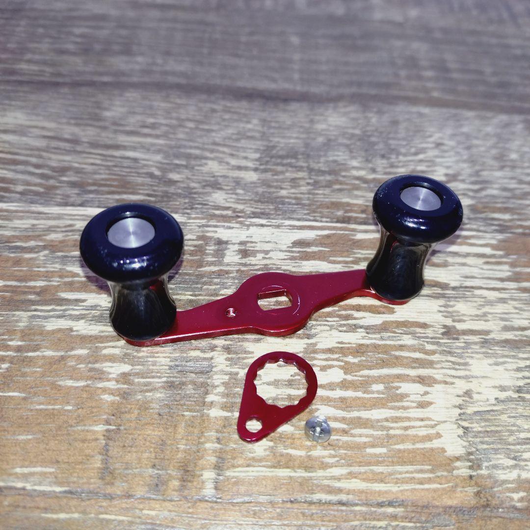 ザウルス ショートパワーハンドル 赤✕黒ノブ リテナー付