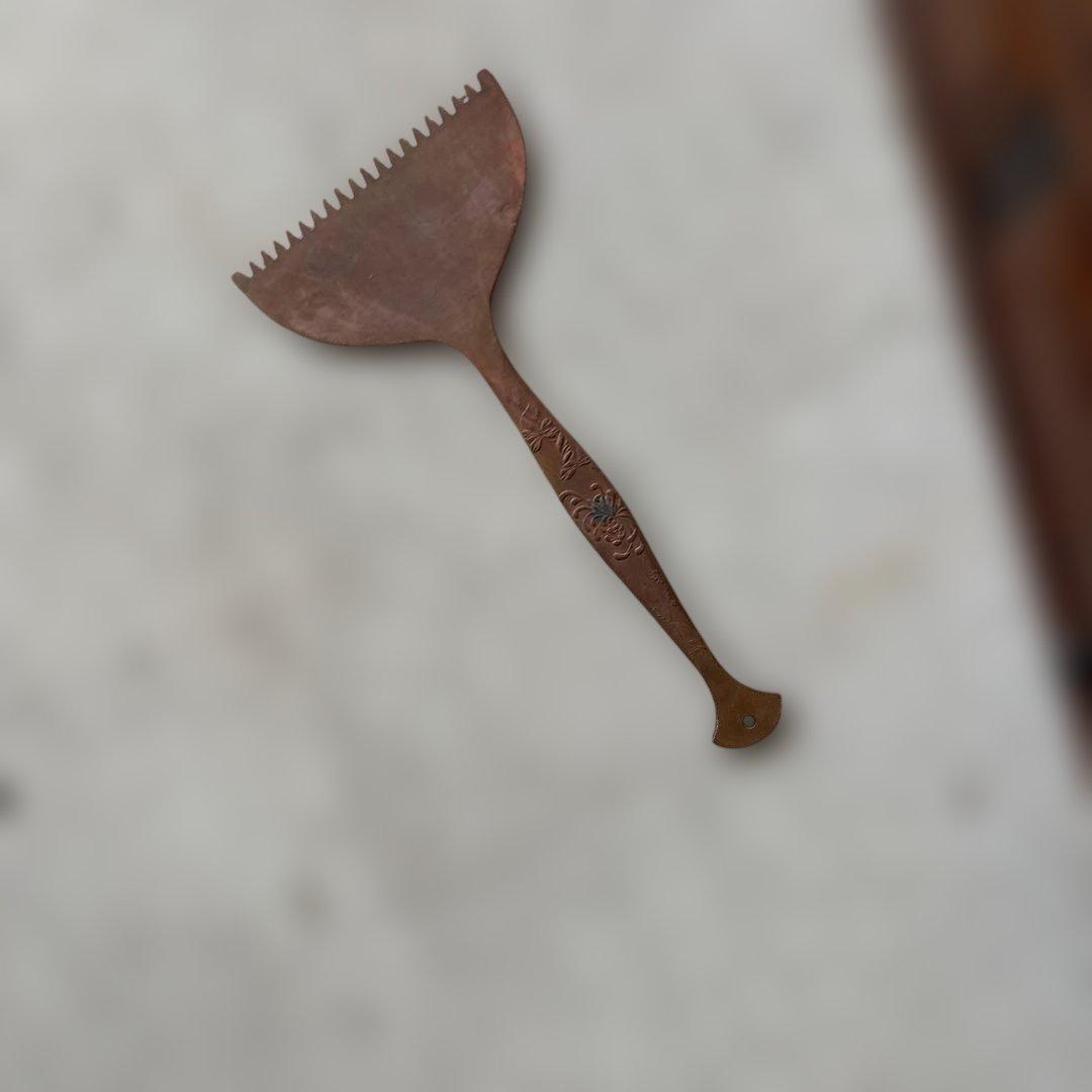 最終処分特価コンパクトな長火鉢　上品煎茶用ミニ灰付き素敵な木の雰囲気茶道具状態良