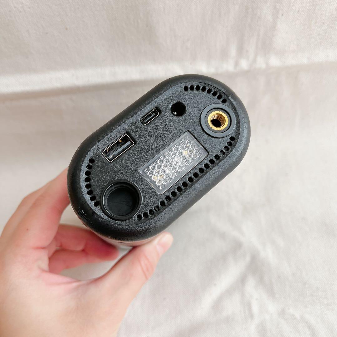 ☘️自転車 空気入れ 電動 バイク 車 コードレスエアポンプ コンパクト LED