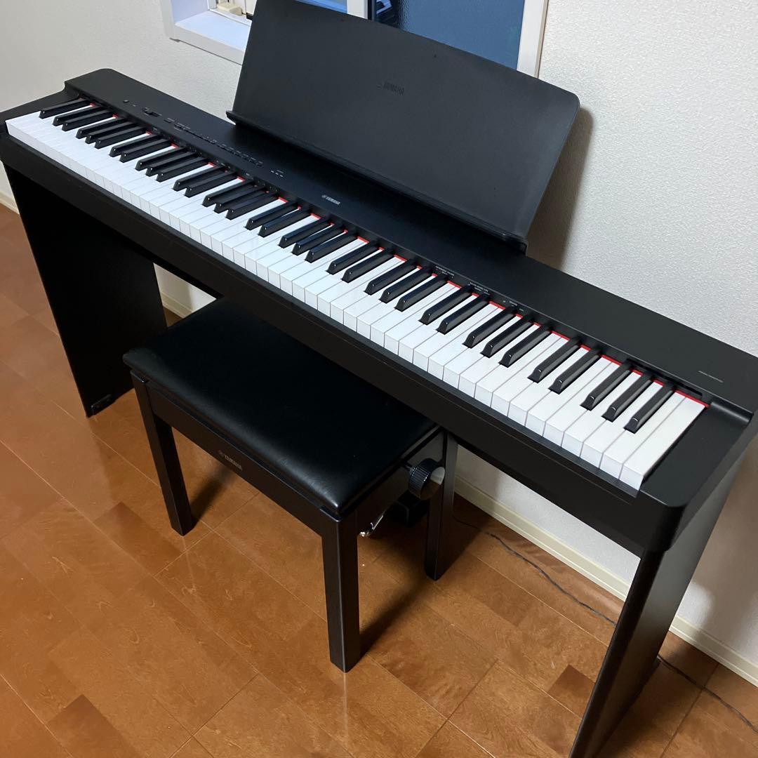 【セット②】YAMAHA P-225 24年製 純正スタンド、３本ペダル、椅子付