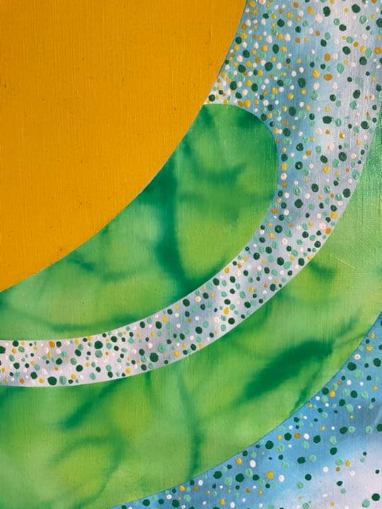 油絵　現代アート　太陽　　作者　あんどうまさひ　油彩画