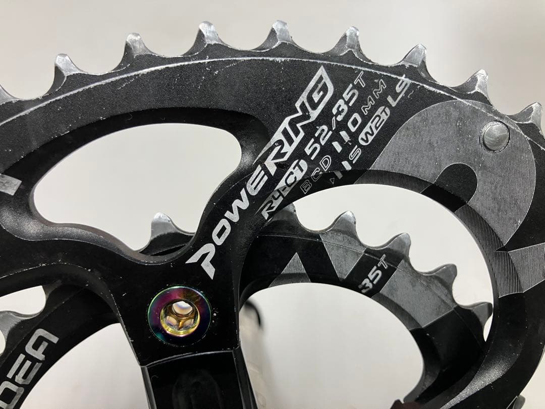 RIDEA POWERING 楕円クランクセット 52/35T チタンシャフト