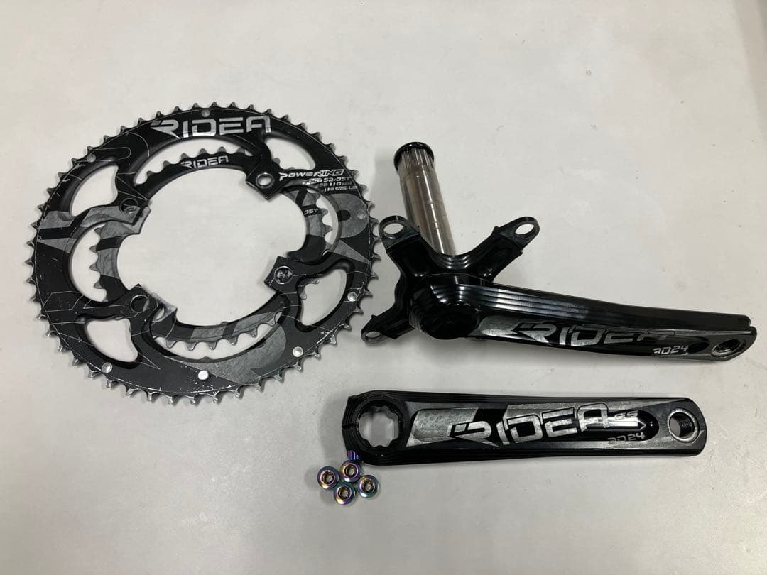 RIDEA POWERING 楕円クランクセット 52/35T チタンシャフト