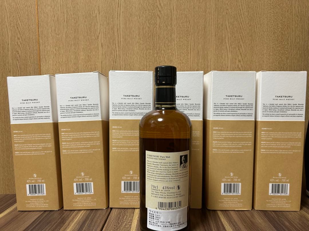 竹鶴 ピュアモルト【逆輸入品】カートン付き　6本