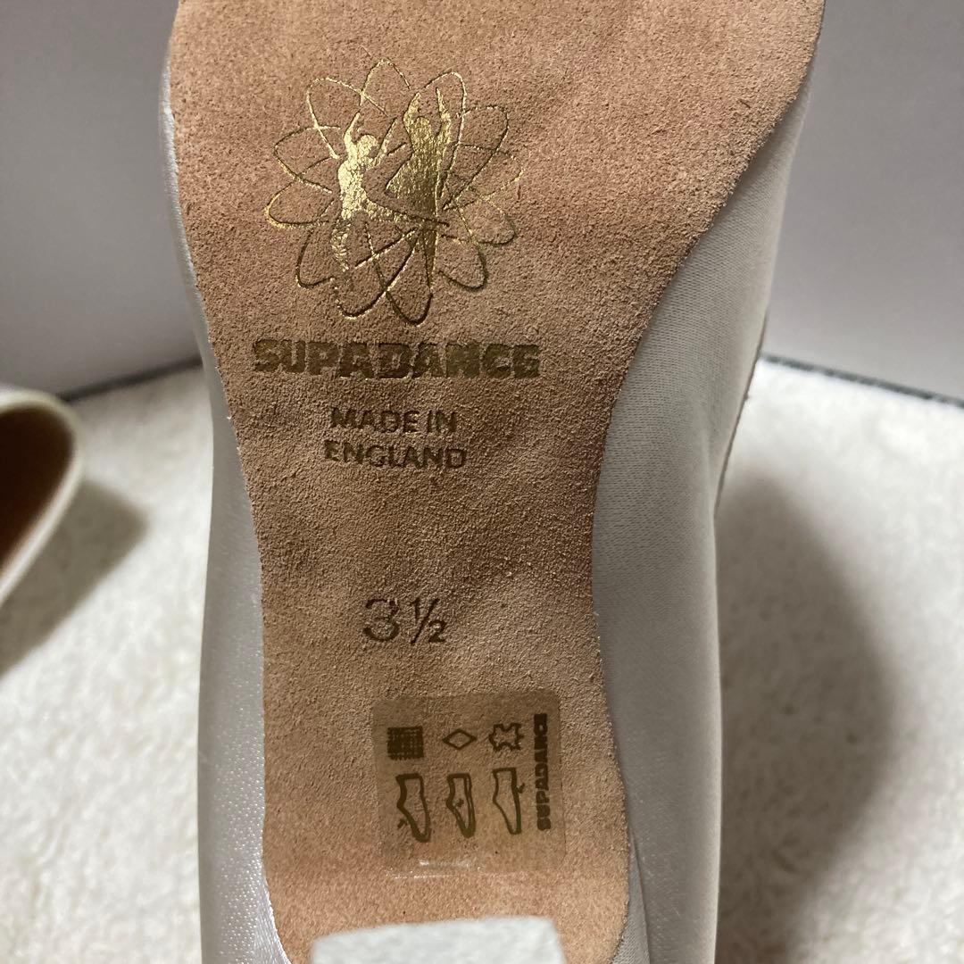SUPADANCE 社交ダンス　モダンシューズ　ホワイトサテン⭐︎最終価格⭐︎です